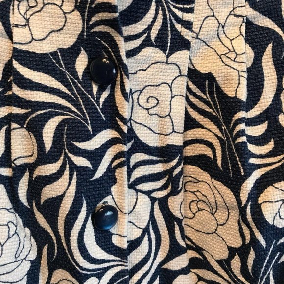 Janie And Jack Parisian Chic Blue White Jacket 2-3T - Picture 2 of 6